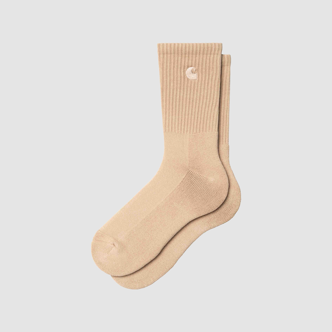 Hudson Socks Dusty H Brown Chalk Wash
