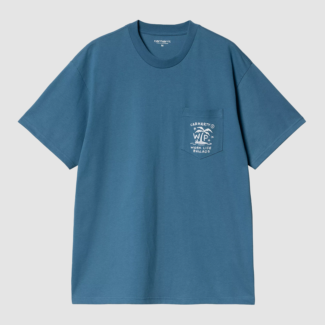 S/S Fragments Pocket T-Shirt Sodalite / White