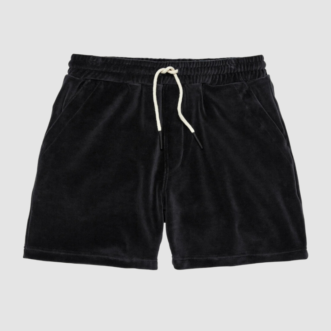 Nearly Black Velour Shorts