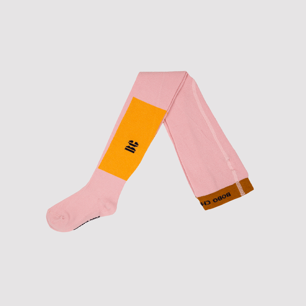 Baby Color Block Pink Tights