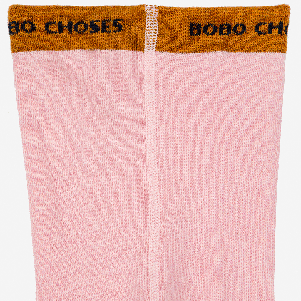 Baby Color Block Pink Tights