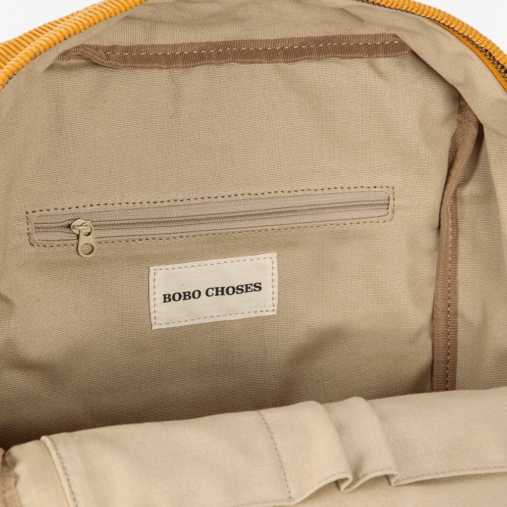 Corduroy Color Block Schoolbag