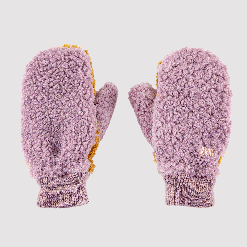 Sheepskin Color Block Lavander Gloves