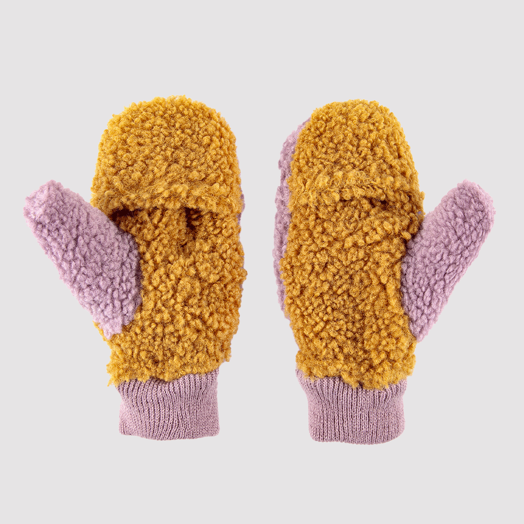 Sheepskin Color Block Lavander Gloves