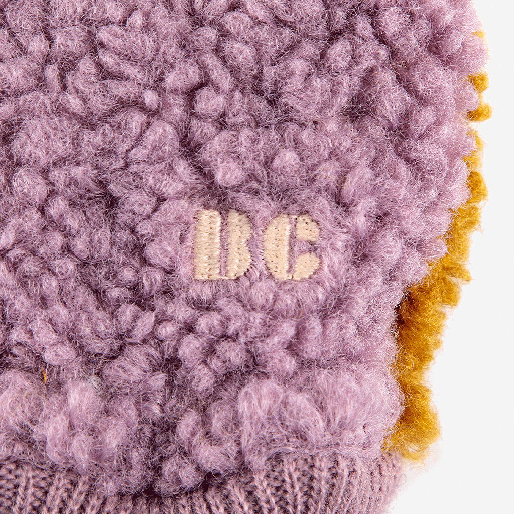 Sheepskin Color Block Lavander Gloves