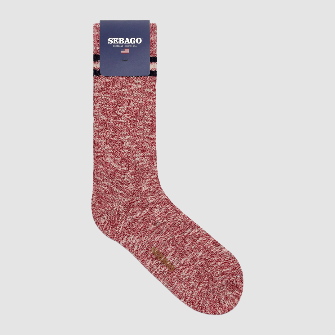 Seboeis Country Socks Bordeaux / Off White