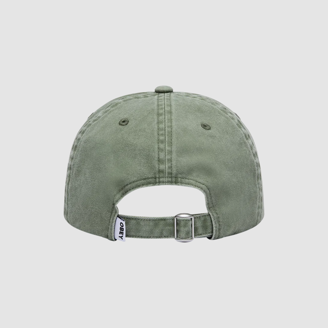Pigment Obey Bold 6 panel Snapback Pigment Olive