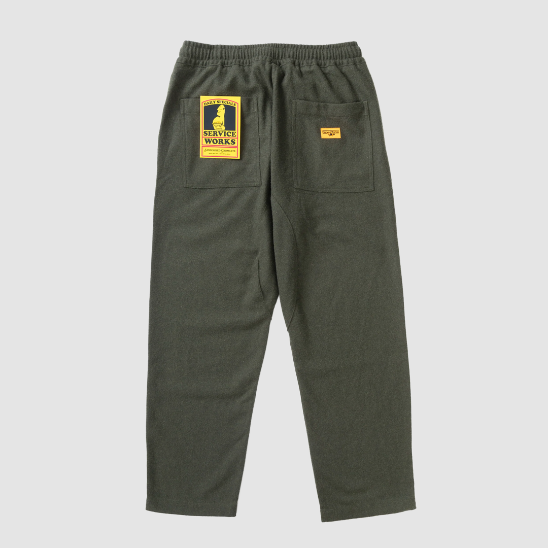 Flannel Chef Pants Forest