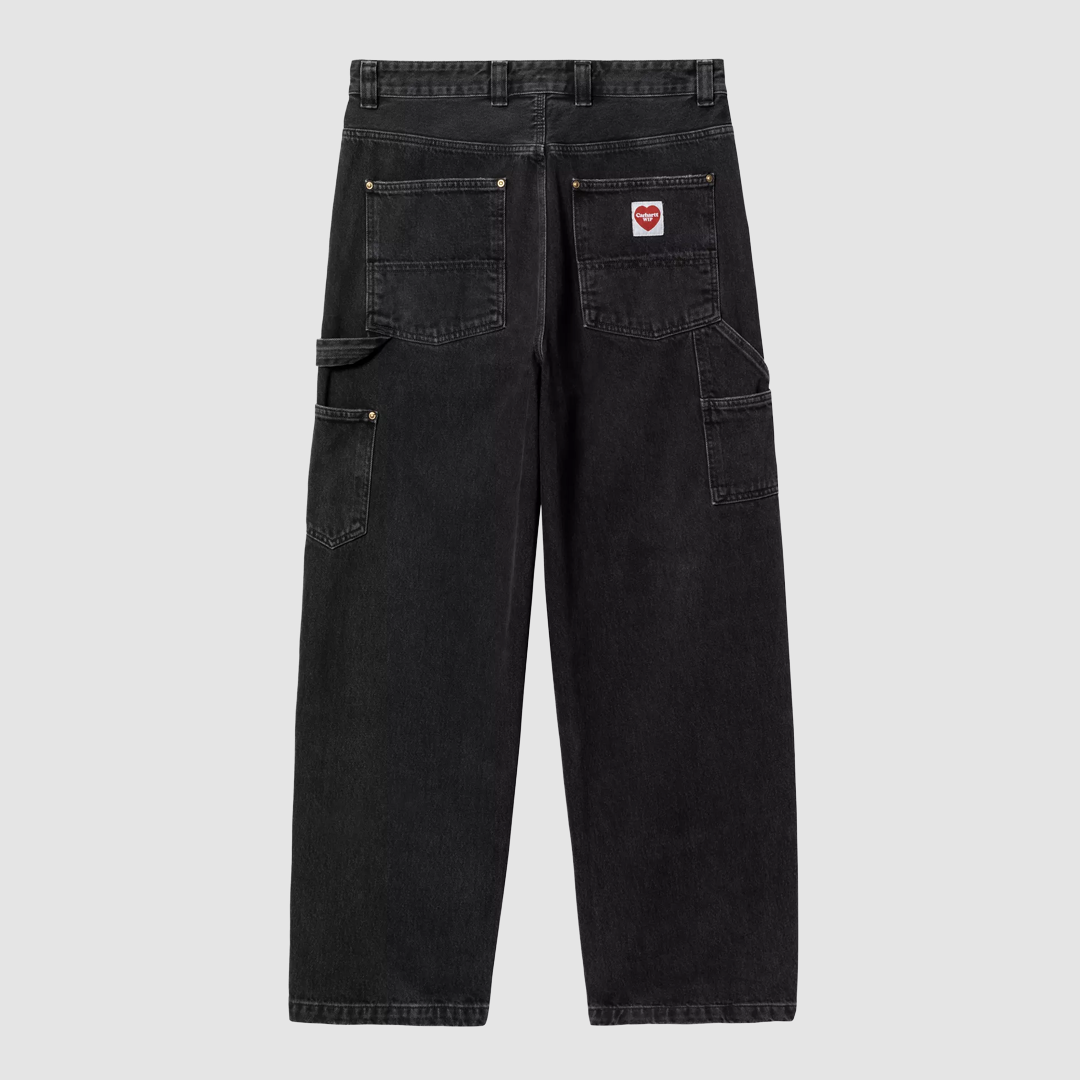 Nash Double Knee pant Black Stone Washed