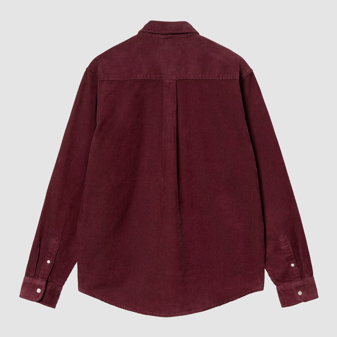 L/S Madison Cord Shirt Malbec / Black