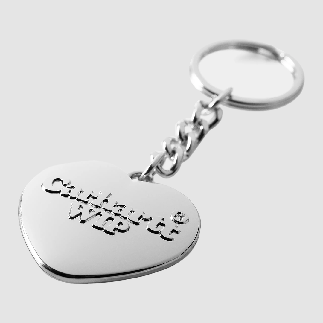 Heart Keychain Silver
