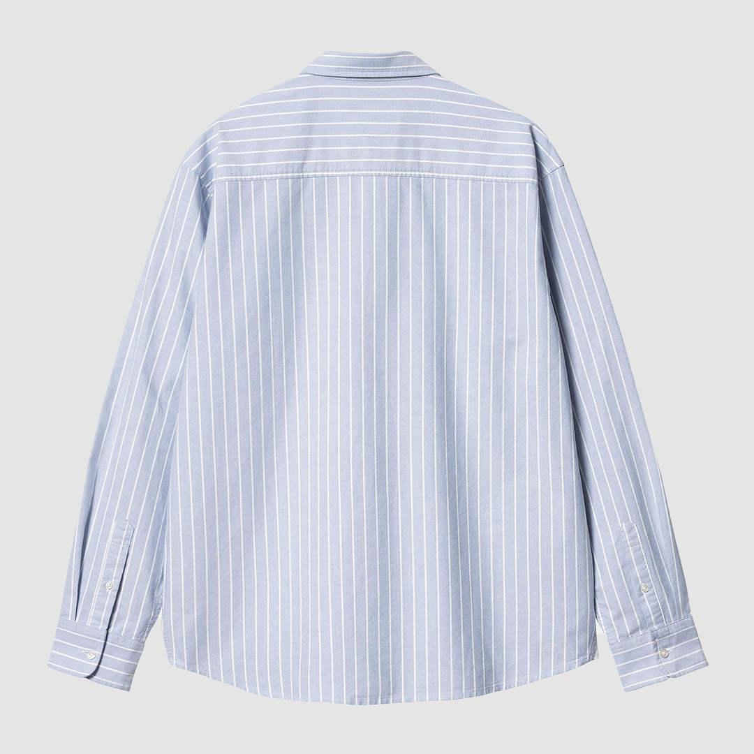 L/S Dowlen Shirt Stripe Bleach / White