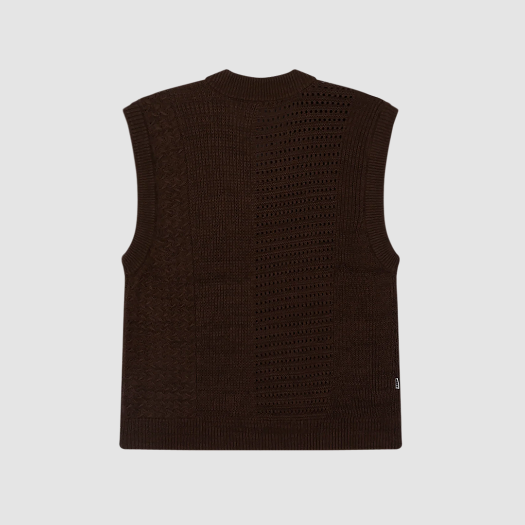 Garret Sweater Vest Java Brown
