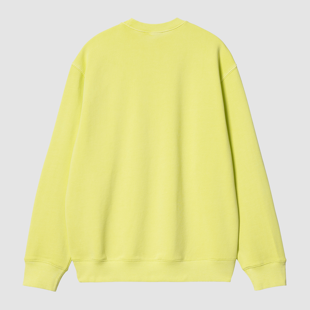 Duster Script Sweat Arctic Lime Garment Dyed