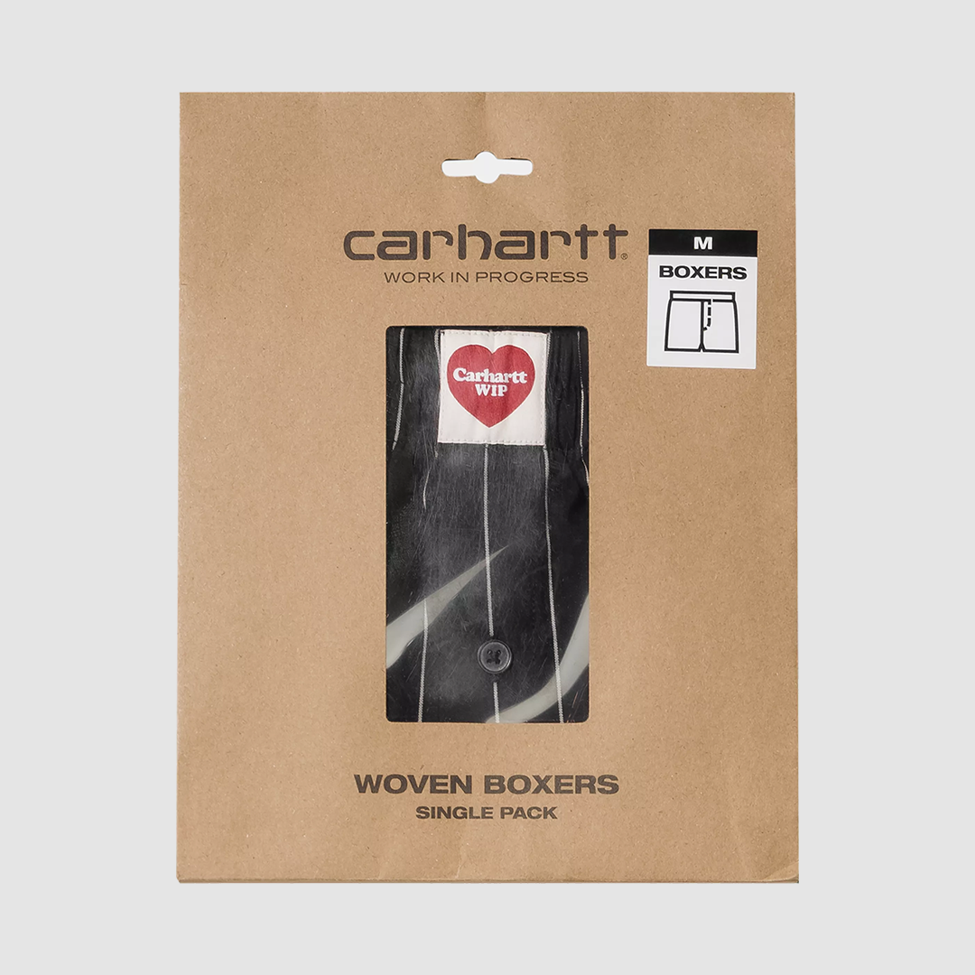 Cotton Boxer Seaton Stripe Black / Wax