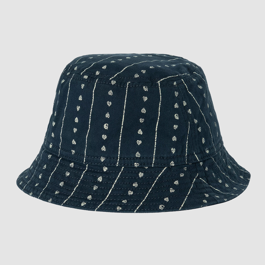 Drewe Bucket Hat Heart C Pinstripe Ink / Natural Rinsed