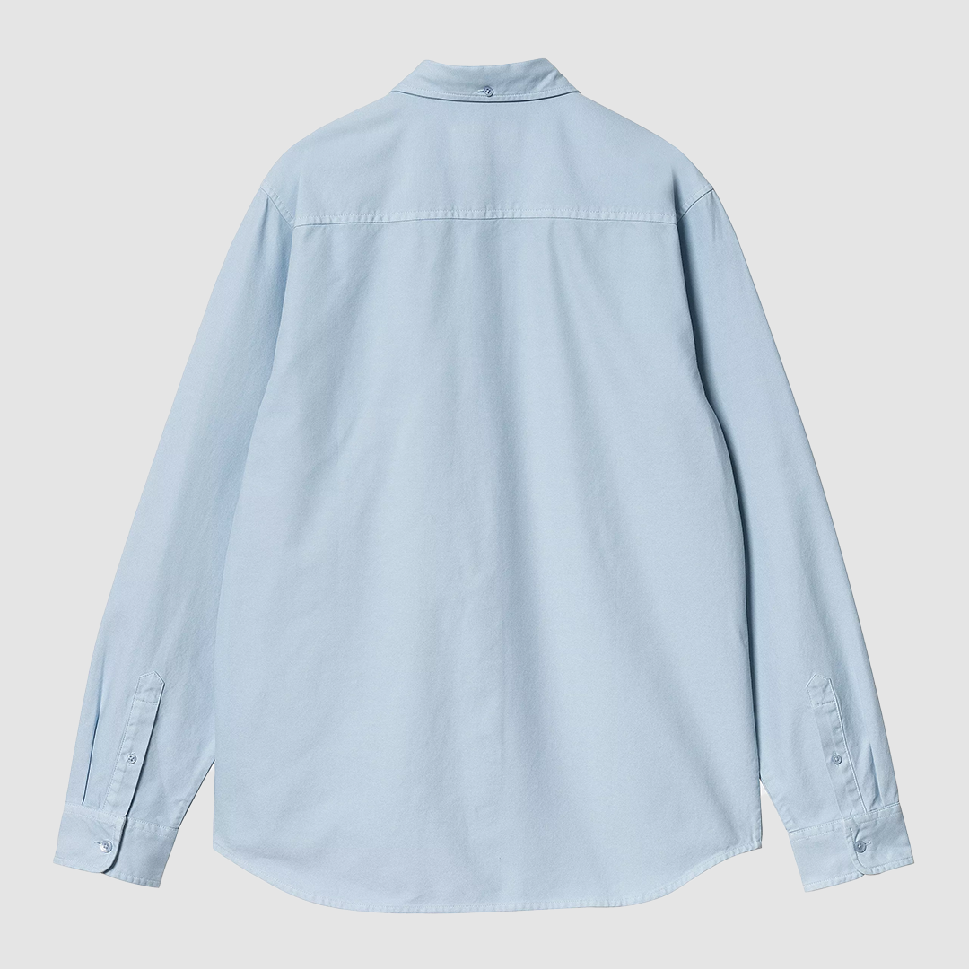 L/S Bolton Shirt Air Sky Garment Dyed
