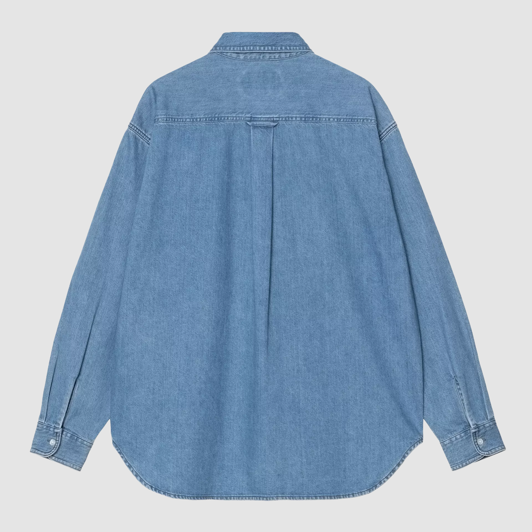 L/S Lucas Shirt Blue Stone Washed