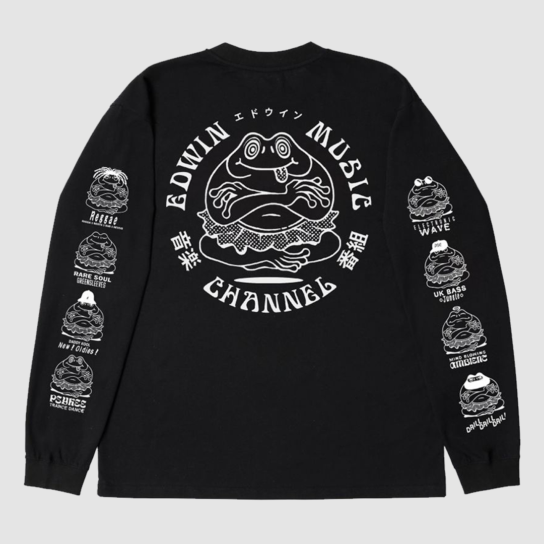 Edwin Music Channel T-Shirt LS Black