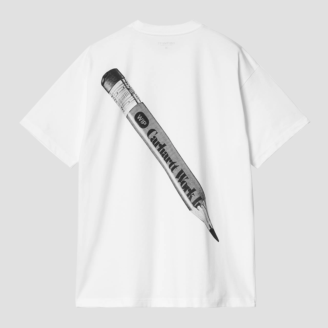 S/S WIP Pencil T-Shirt White / Black
