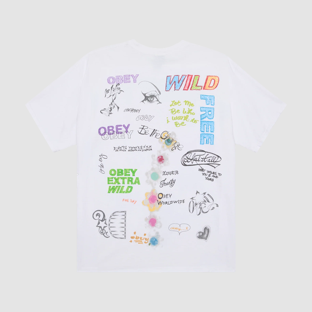 Obey Wild Free T-Shirt White