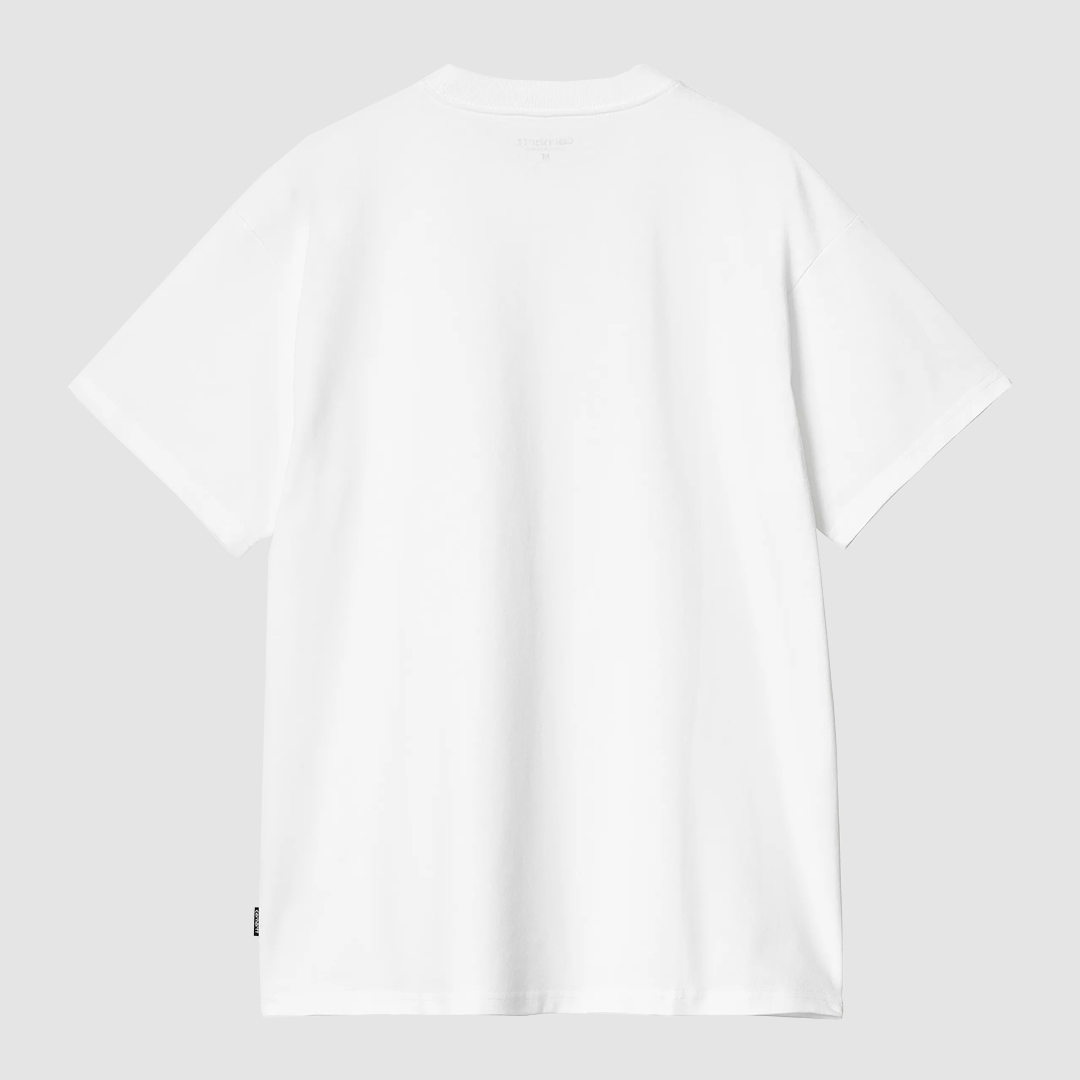 S/S Heart Train Pocket T-Shirt White