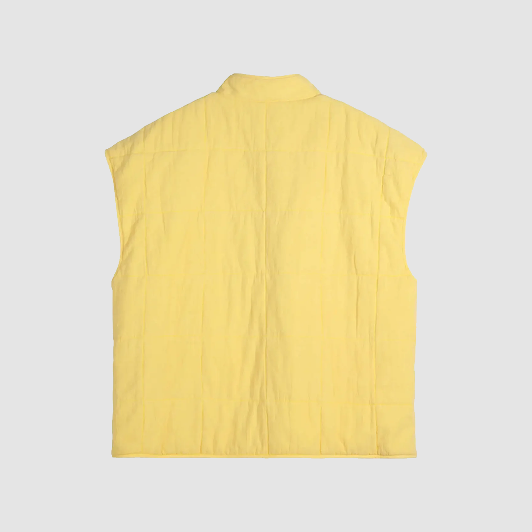 Washed Cotton Vest Yellow