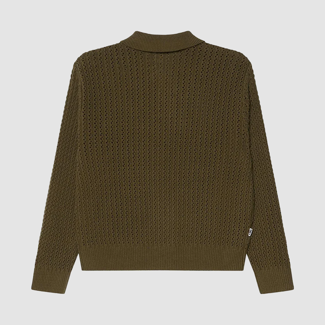 Obey Duane Polo Sweater Tea Leaf