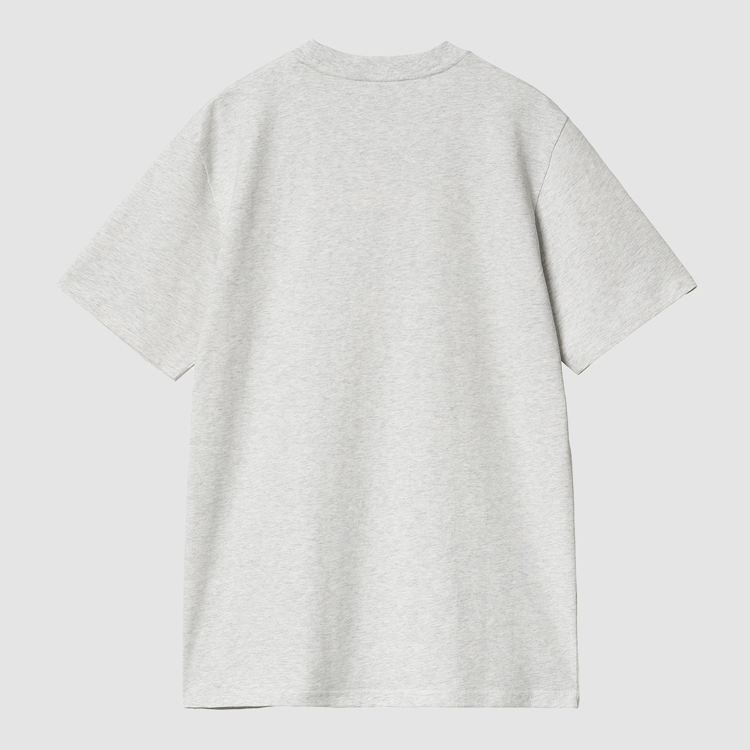S/S Script T-Shirt Ash Heather / Duck Blue
