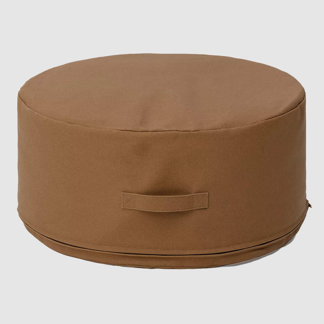 Canvas Pouf Hamilton Brown