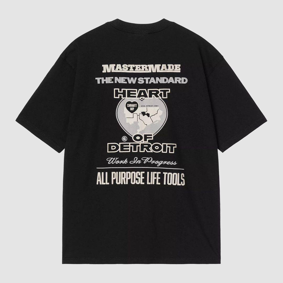S/S Arcan T-Shirt Black Heavy Stone Washed