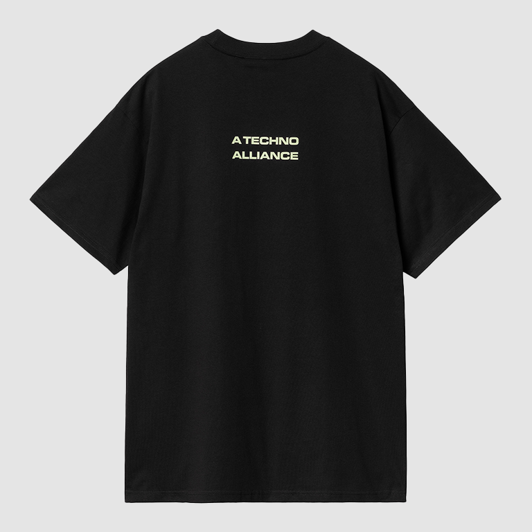 Techno alliance S/S T-shirt Black dark grey reflective