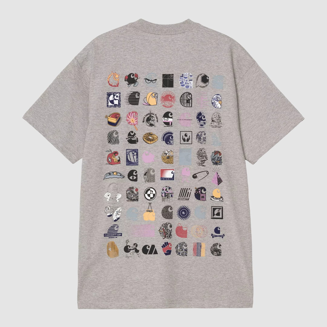 S/S C Logo Archive T-Shirt Grey Heather