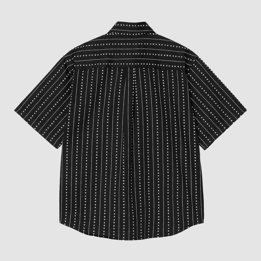 S/S Drewe Shirt Heart C Pinstripe Black / Natural