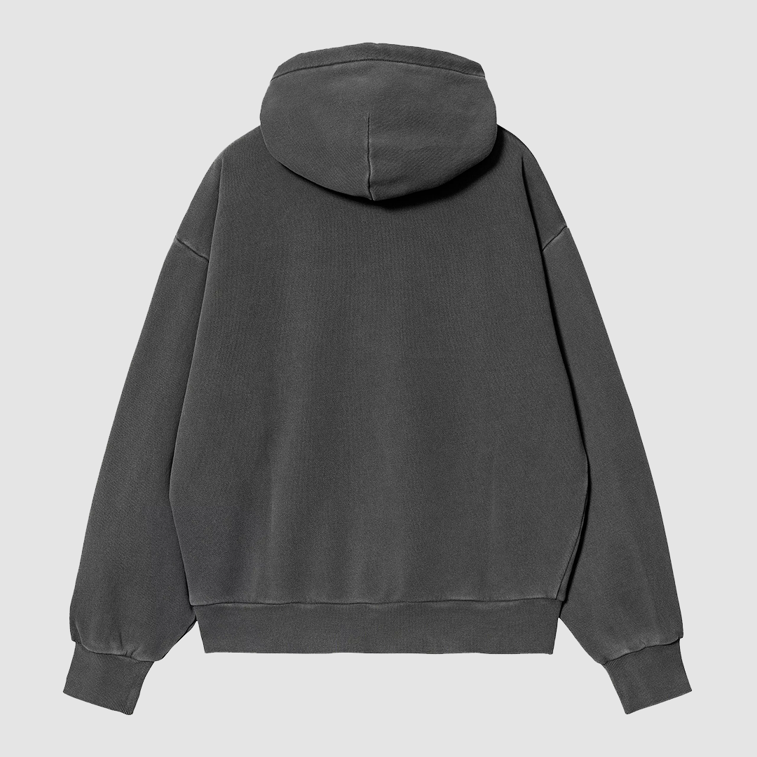 W' Hooded Nelson Sweat Graphite Garment Dyed