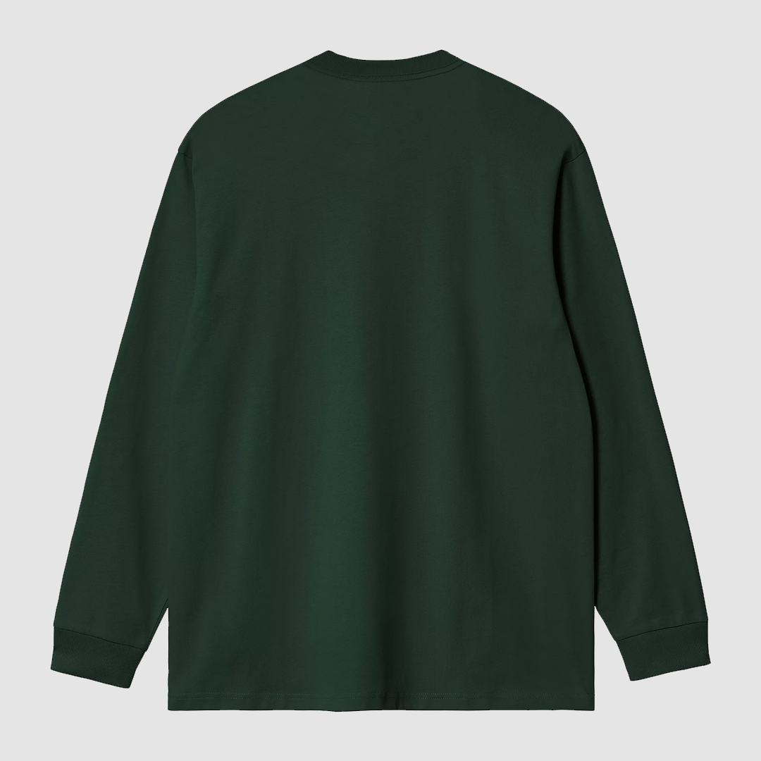 L/S American Script T-Shirt Conifer
