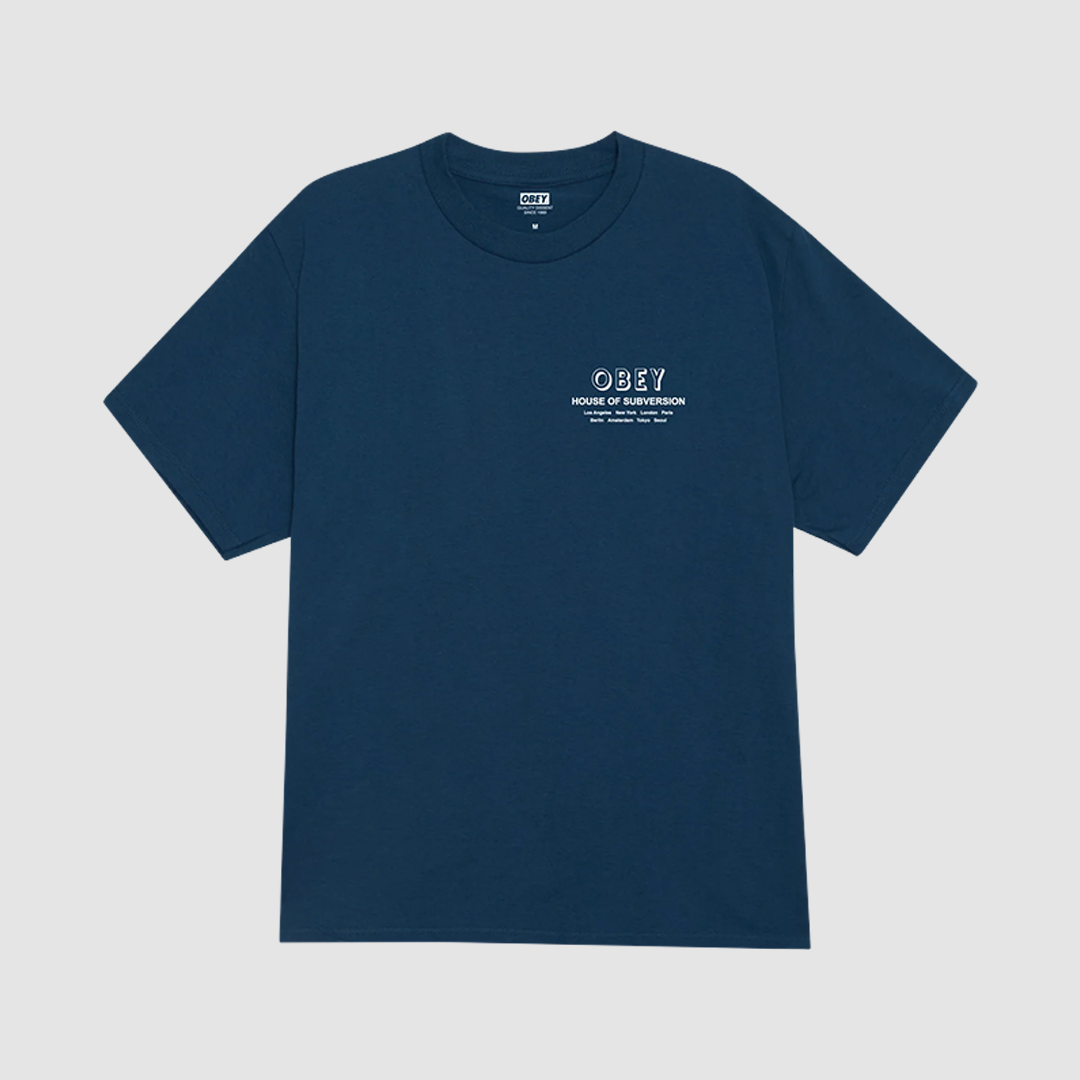 Obey House Of Subversion T-Shirt Harbor Blue