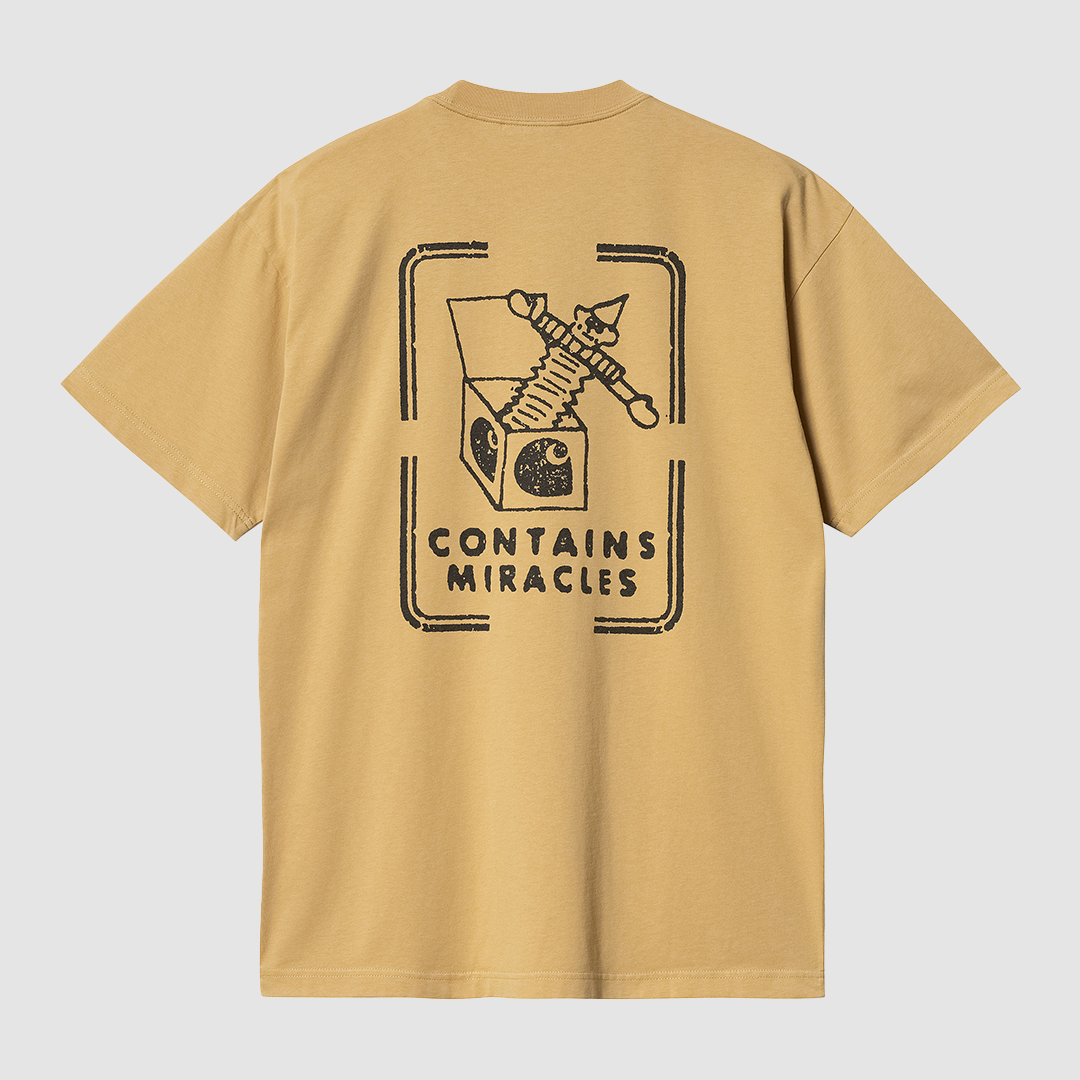 S/S Stamp T-Shirt Bourbon / Black Stone Washed