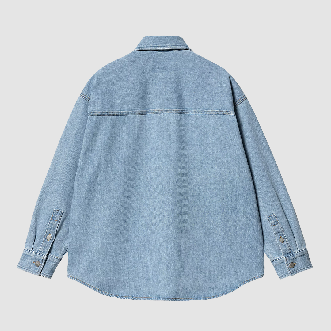 W' Alta Shirt Jacket Blue Stone Bleached