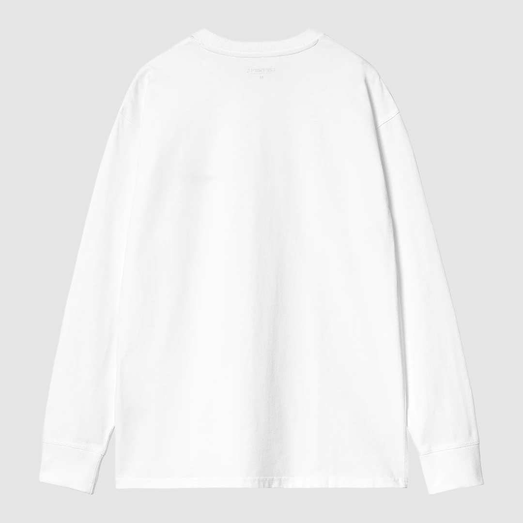 L/S American Script T-Shirt White