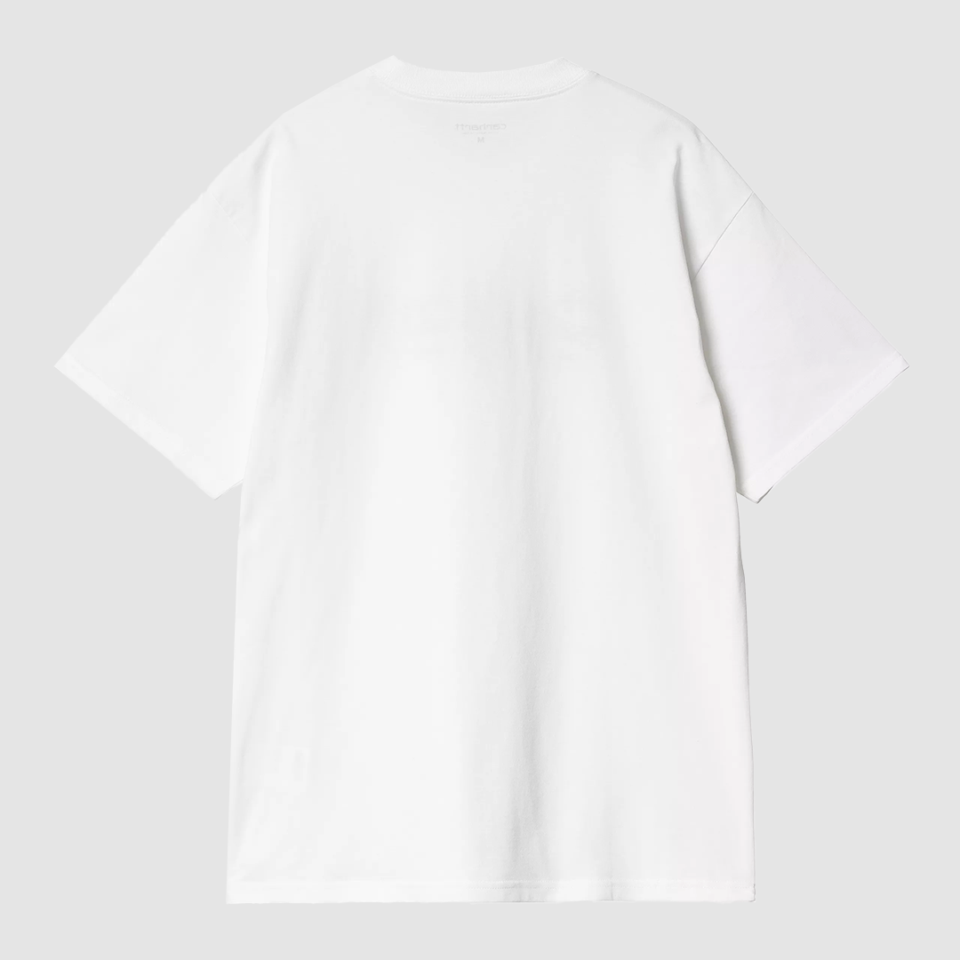 S/S Label Script T-Shirt White