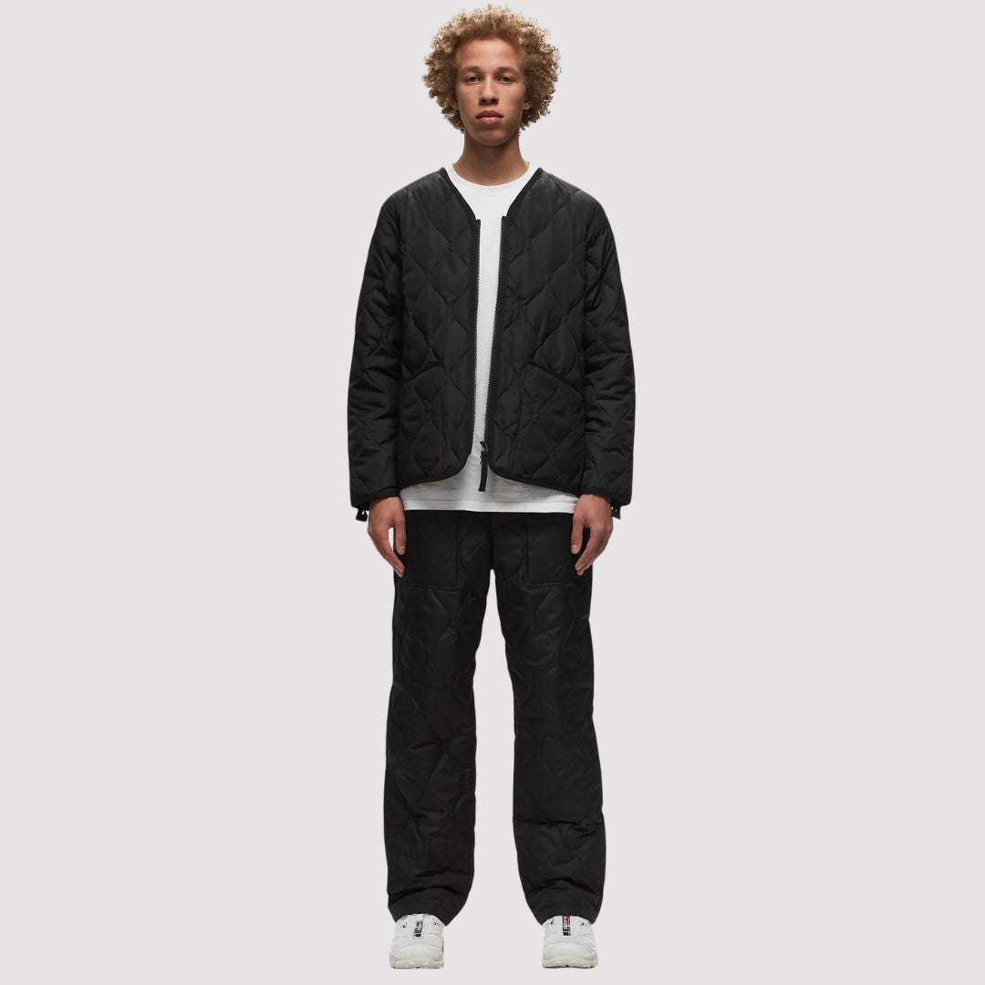 Military Cargo Down Pants Black