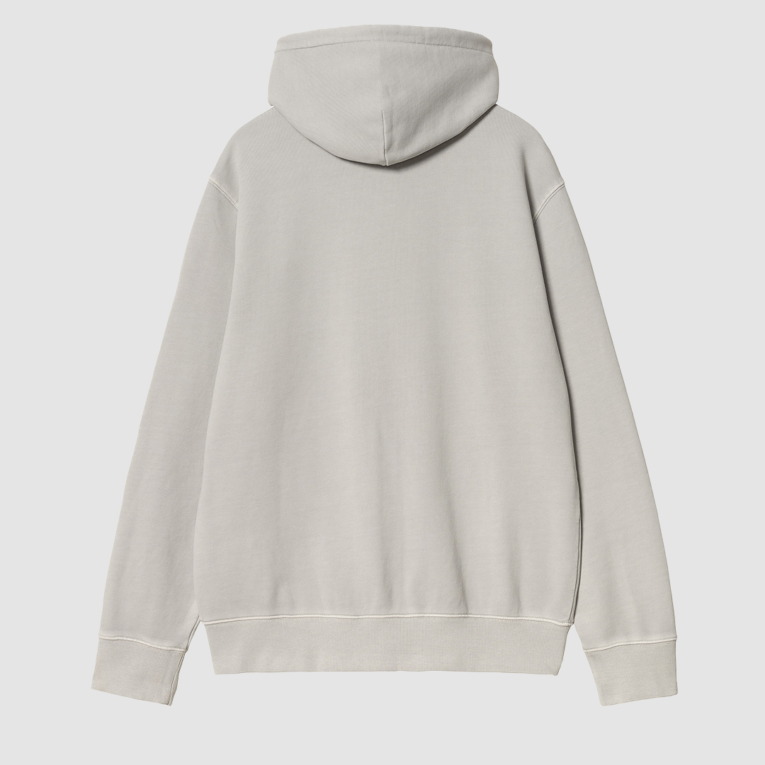 Hooded Duster Script Jacket Sweat Basalt Garment Dyed