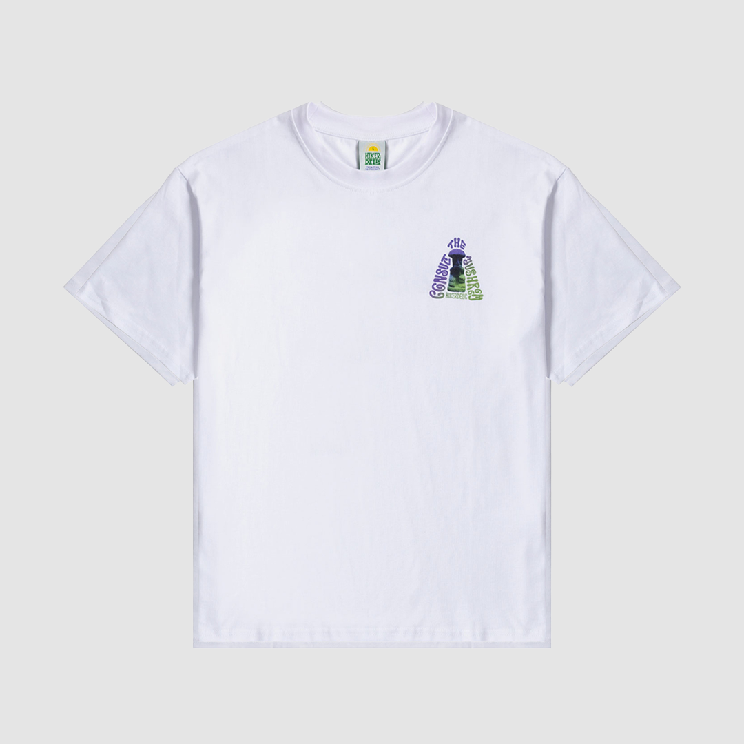 Hikerdelic Consult The Mushroom SS T-Shirt White