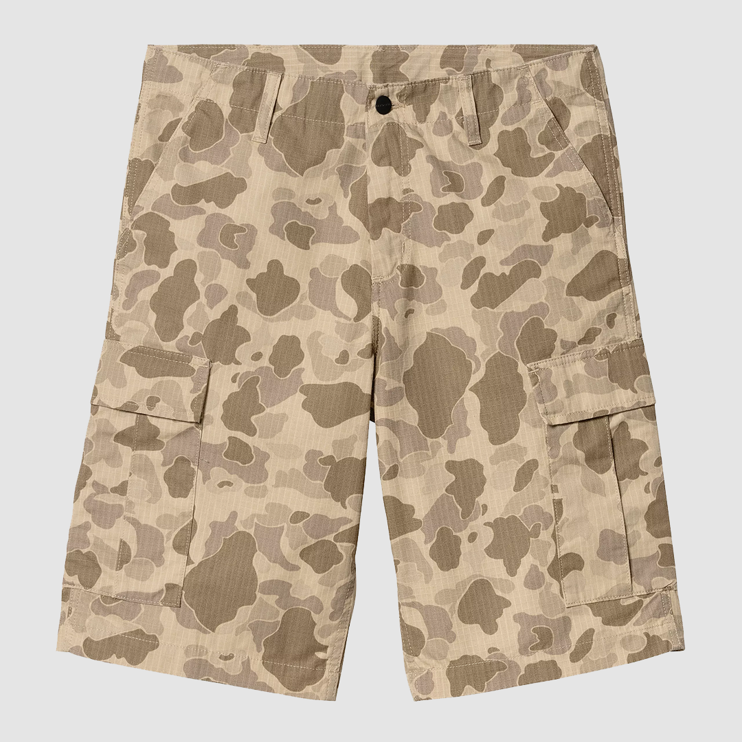 Regular Cargo Short Camo Duck Desert Rinsed