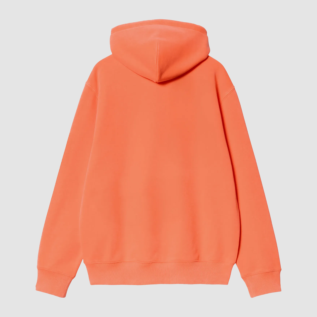 Hooded Industry Sweat Lumo Orange Garment Dyed