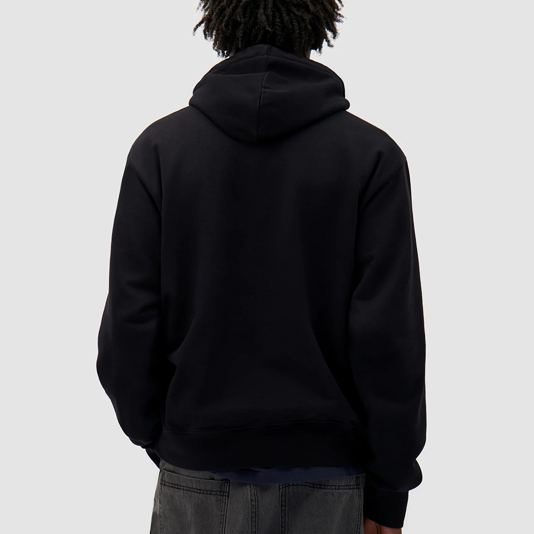 Duo Print Logo Hoodie Black