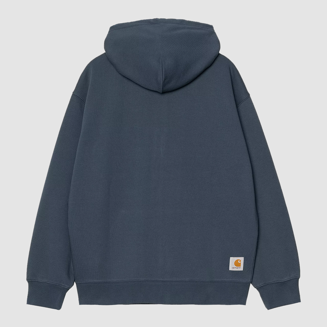 Hooded WIP Sweat Jacket Dusky Blue Stone Washed