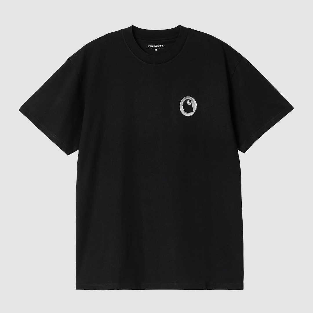 S/S Linked Charms T-Shirt Black / Silver