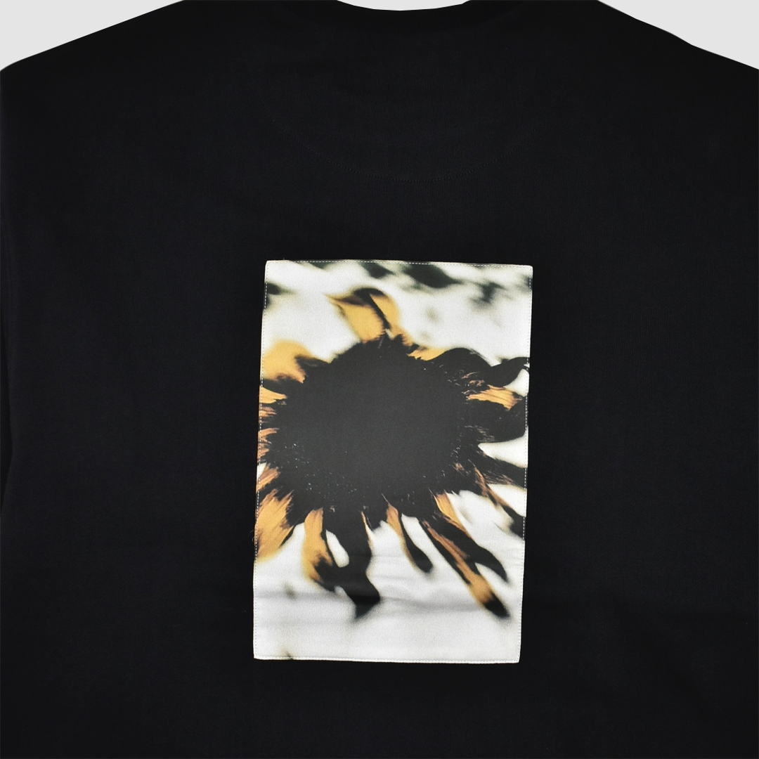 Loose Fit Crew Landart Print Black
